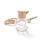 Pendentifs de bouteille de parfum en verre vide HJEW-C009-02-1