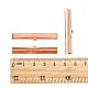 長方形めっき鉄リボンカシメエンドパーツ  ミックスカラー  7x45mm  穴：1x2.5mm X-IFIN-N3281-02-3