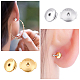 CREATCABIN 2 Pairs 2 Colors Sterling Silver Ear Nuts STER-CN0001-14C-6