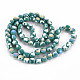 Hebras de perlas de vidrio de electrochapa opaca EGLA-N007-002-B03-2