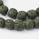 Fili di perle di roccia lavica naturale X-G-L435-03-8mm-20-1