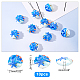 CHGCRAFT 10Pcs 3D Marine Pattern Glass Beads Blue Starfish Loose Spacer Beads for DIY Necklace Bracelet Earrings Keychain Crafts Jewelry Making GLAA-CA0001-41-2