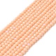 Electroplate Opaque Solid Color Glass Beads Strands EGLA-A034-P4mm-L19-1