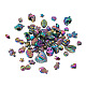 Kissitty 80 piezas 20 estilo estante chapado arco iris color aleación cuentas FIND-KS0001-18-2