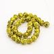 Handmade Gold Sand Lampwork Round Beads Strands FOIL-M003-02-2