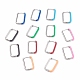 Двухцветные круглые серьги-кольца из нержавеющей стали 304 цвета с эмалью для женщин EJEW-C010-10-P-1