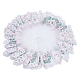 牡丹刺繍ポリエステルレース生地  ドレス衣装の装飾用  パールピンク  205x0.8mm DIY-WH0308-360A-1