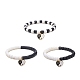 Ensemble de bracelets extensibles perlés en argile polymère faits à la main 3pcs 3 styles BJEW-JB08853-1