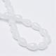 Fili di perle di vetro giada imitazione sfaccettata a goccia GLAA-Q052-A05-3