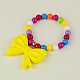 Bracelets acryliques à la mode pour enfants BJEW-JB00838-2