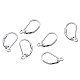 BENECREAT 4 Pairs 925 Sterling Silver Interchangeable Leverback Earwires Earring Findings Hooks with Open Hoops for DIY Jewelry Making - 12x11x1mm STER-BC0001-36P-6