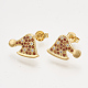 Brass Cubic Zirconia Pendants & Stud Earrings & Adjustable Rings Jewelry Sets SJEW-S043-10-4