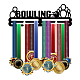 Espositore da parete con porta medaglie in ferro a tema sportivo ODIS-WH0021-621-1