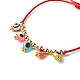 Evil Eye Resin Beads Cord Bracelets Set for Girl Women BJEW-JB06764-5