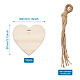 Ornements de découpes en bois inachevés en forme de coeur WOOD-TAC0003-66-8