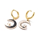 Orecchini pendenti in ottone e set di orecchini a cerchio huggie EJEW-PH01365-3