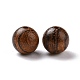 Perles rondes en bois de santal en peau de tigre WOOD-G009-01B-2