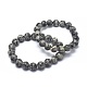 Bracelets extensibles en jaspe sésame naturel / perle de jaspe kiwi BJEW-K212-A-033-1