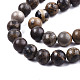 Chapelets de perles de jaspe dendritique naturelle G-S186-8mm-3