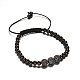 Bracelets de perles tressés ronds en 304 acier inoxydable BJEW-O124-29-2