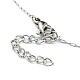 Fußkettchen aus Perlen mit gemischten natürlichen Edelsteinsplittern und 304 Edelstahlkette für Damen AJEW-Z008-01-4