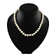 Collares de abalorios de perlas elegante NJEW-Q282-05-2