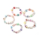 Bracelet extensible fait main en perles heishi en argile polymère BJEW-JB07330-1