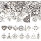 Arricraft 84 pz 14 pendenti in lega di stile tibetano FIND-AR0004-09-1