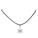 Tibetan Alloy Snowflake Pendant Necklaces NJEW-JN04538-05-1