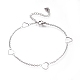 304 Stainless Steel Cable Chain Anklets AJEW-M026-01P-1