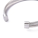 304 Stainless Steel Cuff Bangles BJEW-M284-10-4