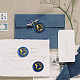 ワックスシーリングスタンプセット  金メッキシーリングワックススタンプソリッドブラスヘッド  レトロな木製ハンドル付き  封筒の招待状  ギフトカード  鳥  83x22mm  ヘッド：7.5mm  スタンプ：25x14.5mm AJEW-WH0208-1059-6