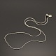 Rhodium Plated 925 Sterling Silver Coreana Chain Necklaces X-STER-E033-56-3