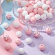Round Food Grade Eco-Friendly Silicone Focal Beads SIL-YW0001-14C-5