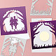 GLOBLELAND 3Pcs Layering Couple Swing Cutting Dies Metal Layered Tree Frame Die Cuts Embossing Stencils Template for Paper Card Making Decoration DIY Scrapbooking Album Craft Decor DIY-WH0309-650-3