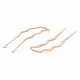 Rack Plating Brass Hair Forks OHAR-C004-01KCG-2