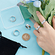 Unicraftale 5 шт. волнистое открытое кольцо-манжета платиновое кольцо с пустым сердечником латунное кольцо на палец 16 мм внутреннее кольцо с инкрустацией открытое круглое пустое кольцо для изготовления ювелирных изделий RJEW-UN0002-33P-3