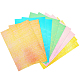 BENECREAT 40 Sheets 5 Colors Textured Cardstock A4 Shiny Glitter Craft Papers Sparkling Origami Paper for Scrapbooking Paper Cutting DIY-WH0304-325-3