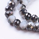 Electroplate Glass Faceted Rondelle Beads Strands EGLA-D020-8x5mm-04-2