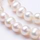 Fili di perle di perle d'acqua dolce coltivate naturali PEAR-F004-18-3