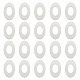 ブランクアルミニウムカスタム彫刻ネームプレート  名刺ブランク  楕円形  プラチナ  46x29x1.5mm  内径：14.5x22.5mm  30個/箱 ALUM-BC0001-27-1