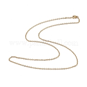 Ion Plating(IP) 304 Stainless Steel Cable Chain Necklace for Men Women NJEW-K245-024A