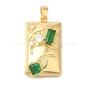 Латунные микро проложить кубического циркония подвески KK-K389-038G