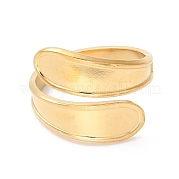 Ионное покрытие (ip) 304 каплевидное открытое манжетное кольцо из нержавеющей стали для женщин RJEW-K245-37G