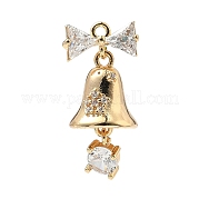 Латунные микропаве прозрачные подвески с фианитом KK-S531-24G