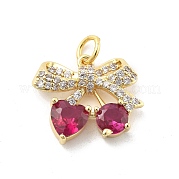 Латунные микропаве прозрачные подвески с фианитом KK-L228-38G