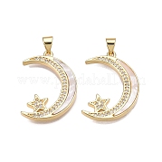 Латунные микропаве прозрачные подвески с фианитом KK-N254-188G