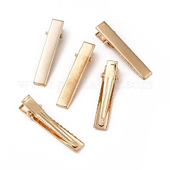 Accessoires pince à cheveux crocodile en fer, or clair, 45x10x10mm