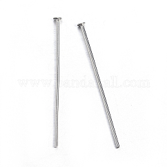 Pasadores de cabeza plana de acero inoxidable 304 que no se deslustran, color acero inoxidable, 40.5x0.6mm, 22 diámetro, cabeza: 1.4 mm