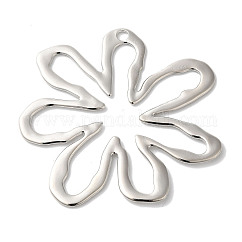 Gestell Legierung große Anhänger, Cadmiumfrei und Nickel frei und Bleifrei, Blume Anhänger / charms, Platin Farbe, 64x65.5x2 mm, Bohrung: 3.5 mm